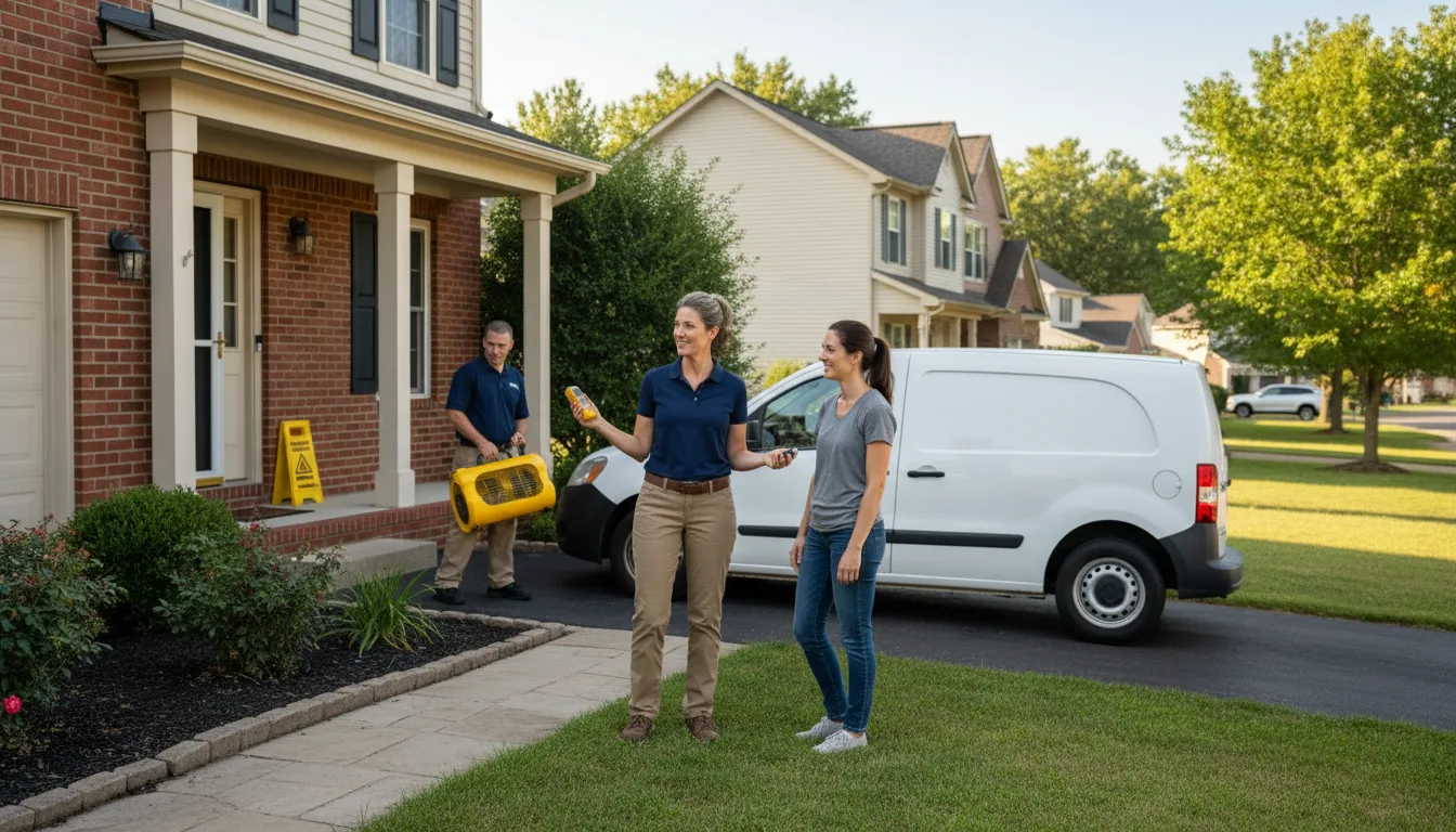 Residential water damage restoration in Abie, NE